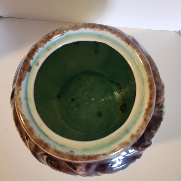 Vintage Conder P25 Drip Glaze Ceramic Cookie Jar NO LID Indoor Planter Pot - Picture 3 of 4